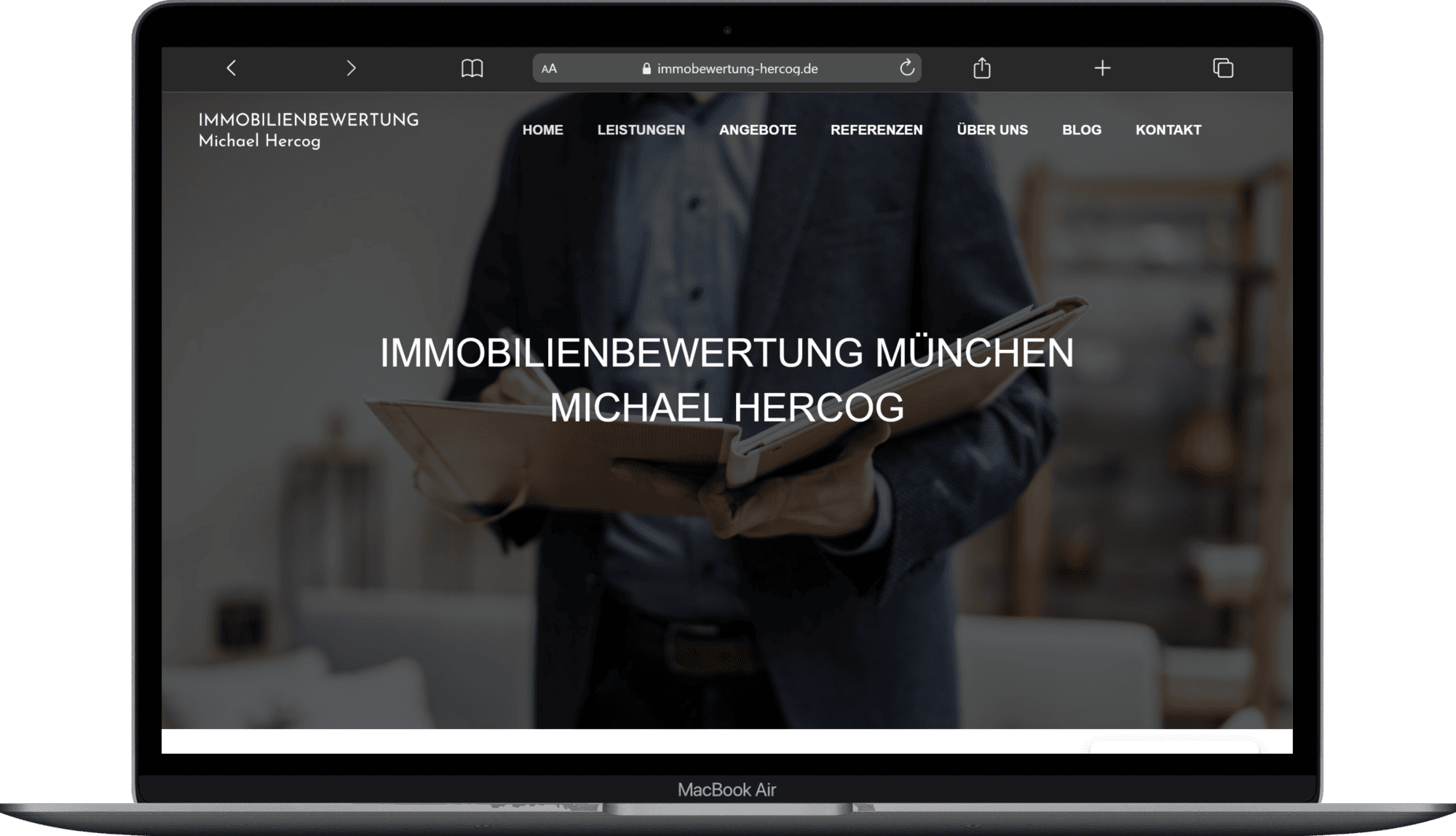 Beispiel einer Unternehmenswebsite