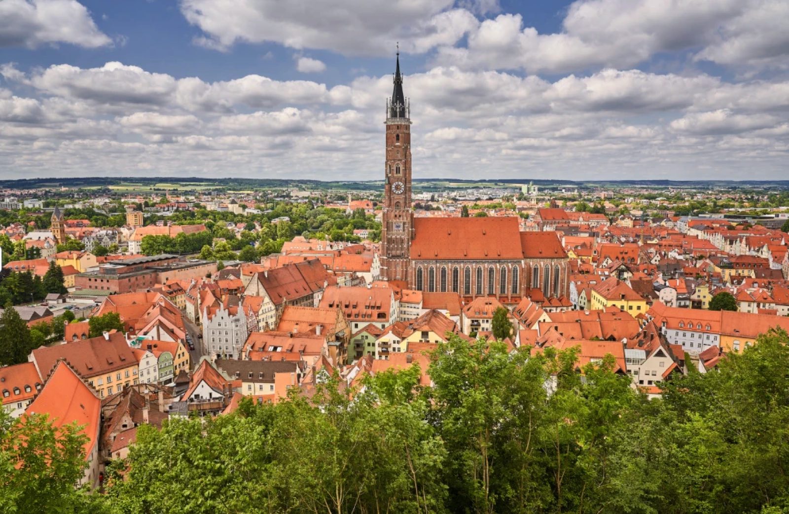 Webdesign-Agentur Landshut: Panorama der Landshuter Altstadt mit St. Martin